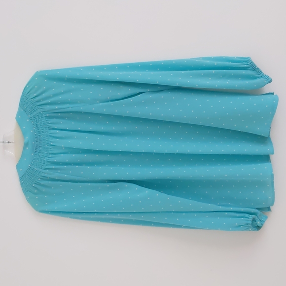 Lilly Pulitzer Silk Blue Popdot Blouse - Picture 2 of 2